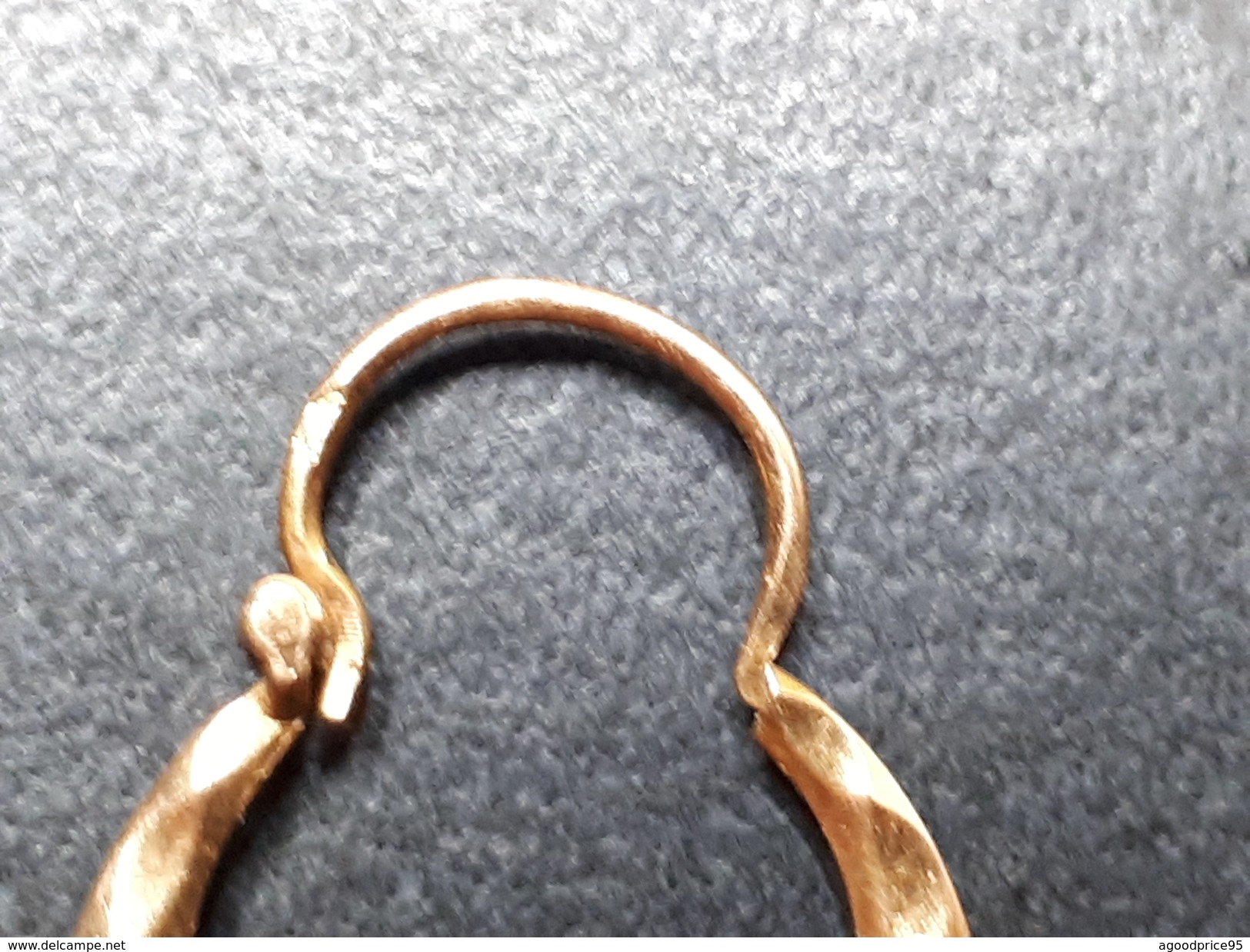 ANCIENNES BOUCLES D' OREILLES CRÉOLE EN OR 18 K - Orecchini