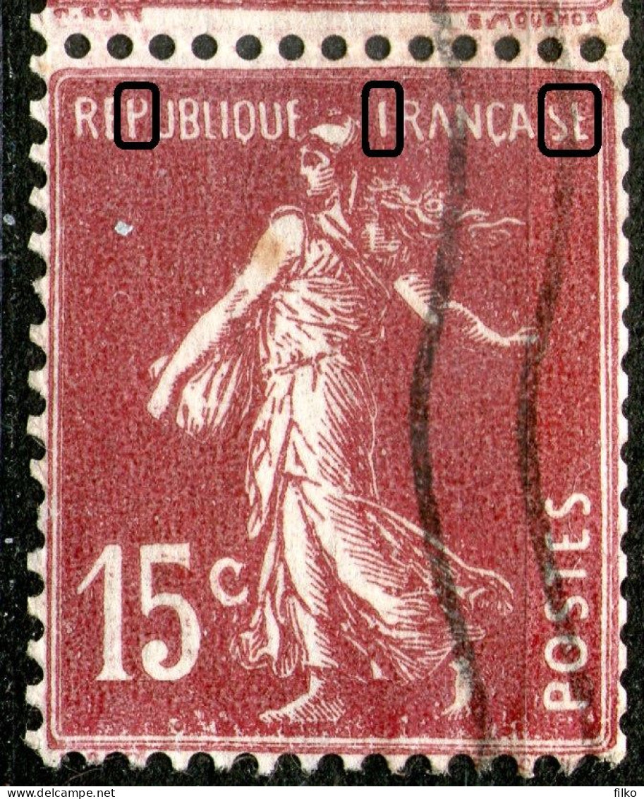 Francia,sower, 15 C. 1926,Y&T#189,Mi#184,error Shown On Scan,as Scan - Used Stamps