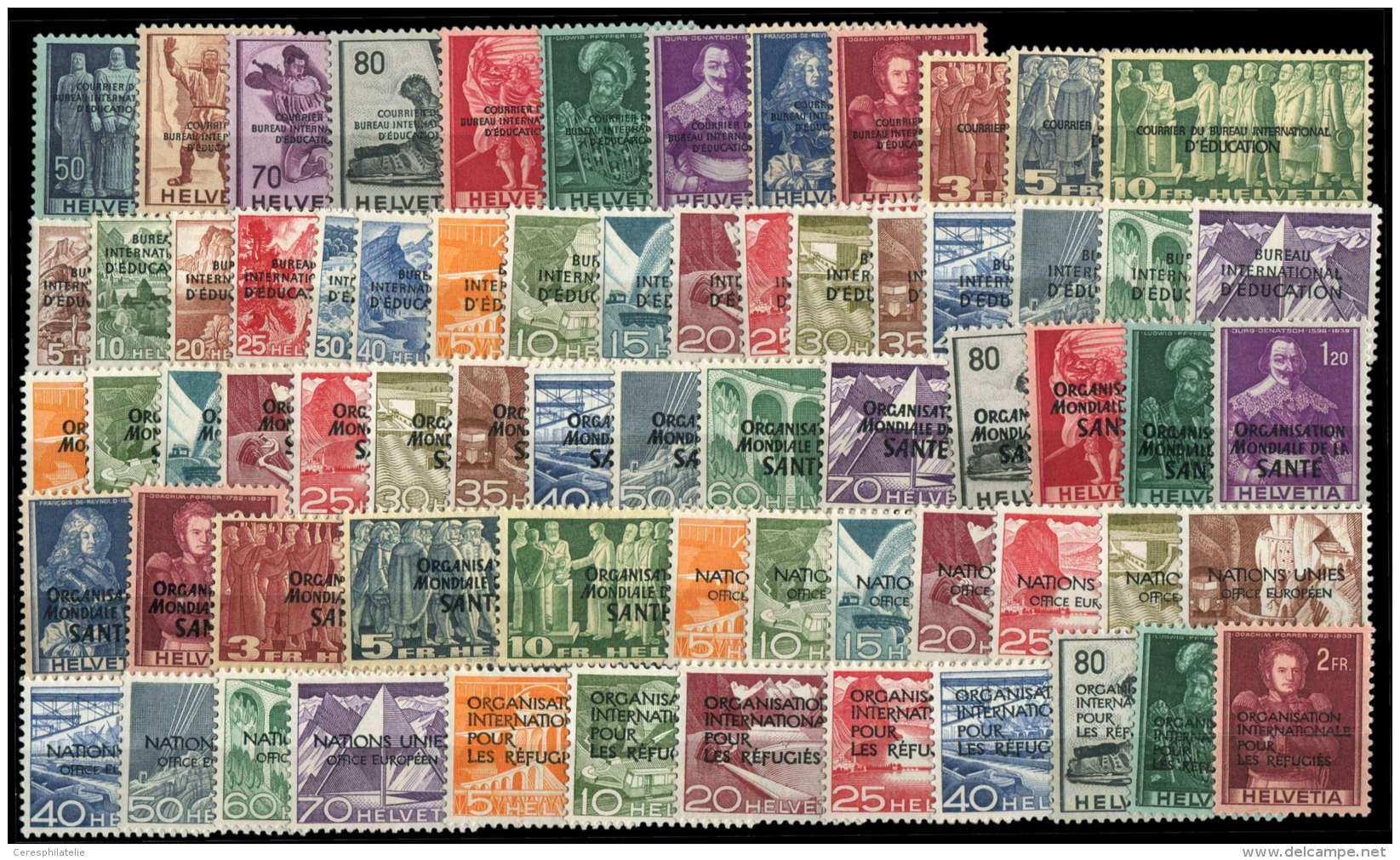 Suisse, Service, Petit Lot Entre 1944 Et 1950, * Et **, TB, Cote SBK 573 FS - Autres & Non Classés