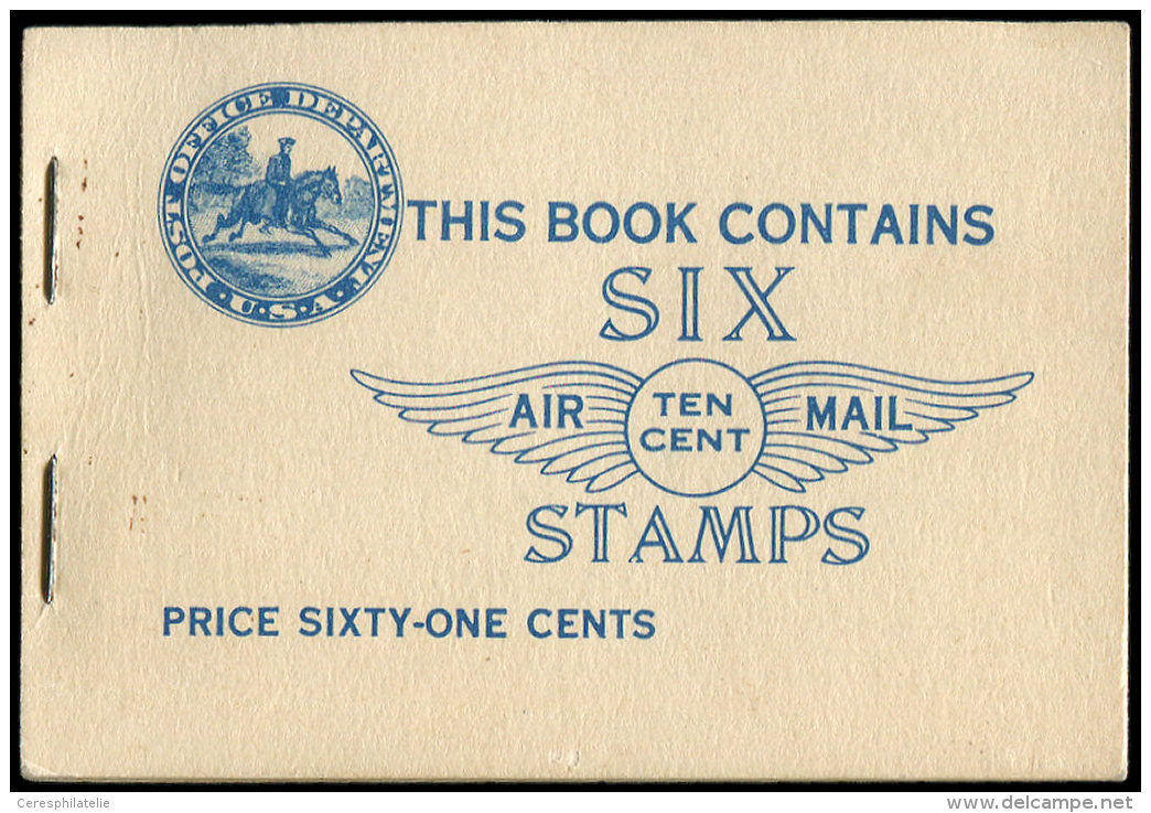 ETATS-UNIS PA 10 : Spirit Of St Louis, 10c. Bleu, Carnet De 6, TB - Other & Unclassified