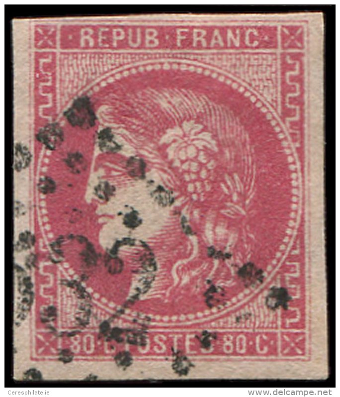 49   80c. Rose, Obl. GC 532, Au Filet Dans Un Angle, Sinon TB - Other & Unclassified