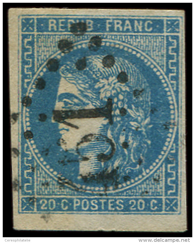 46A  20c. Bleu, T III R I, Obl. GC 451, TB - Other & Unclassified