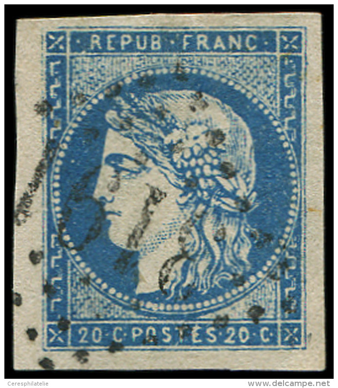 44A  20c. Bleu, T I R I, Obl. GC 3191, Grandes Marges, TTB/Superbe - Other & Unclassified