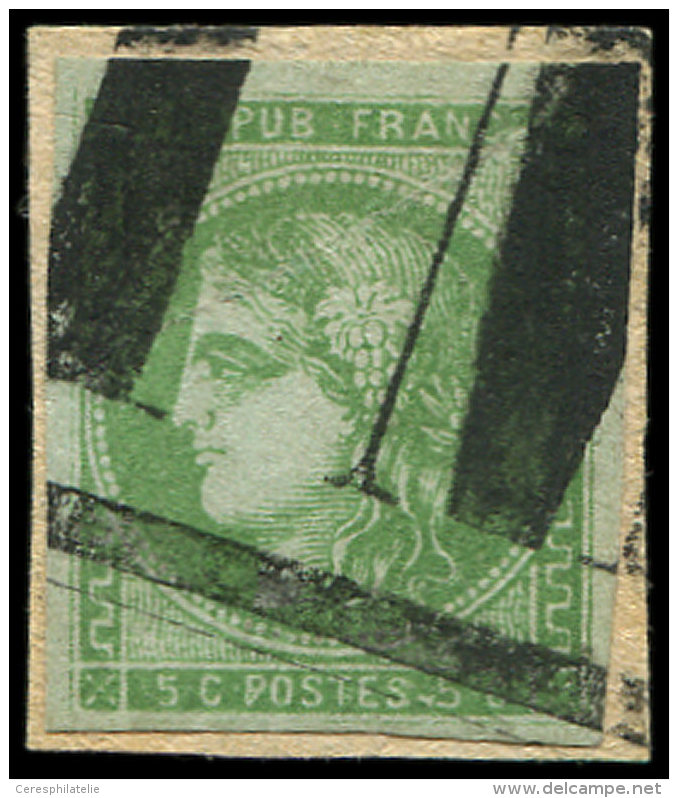 42B   5c. Vert-jaune R II, Obl. TYPO S. Fragt, RR, TB - Other & Unclassified