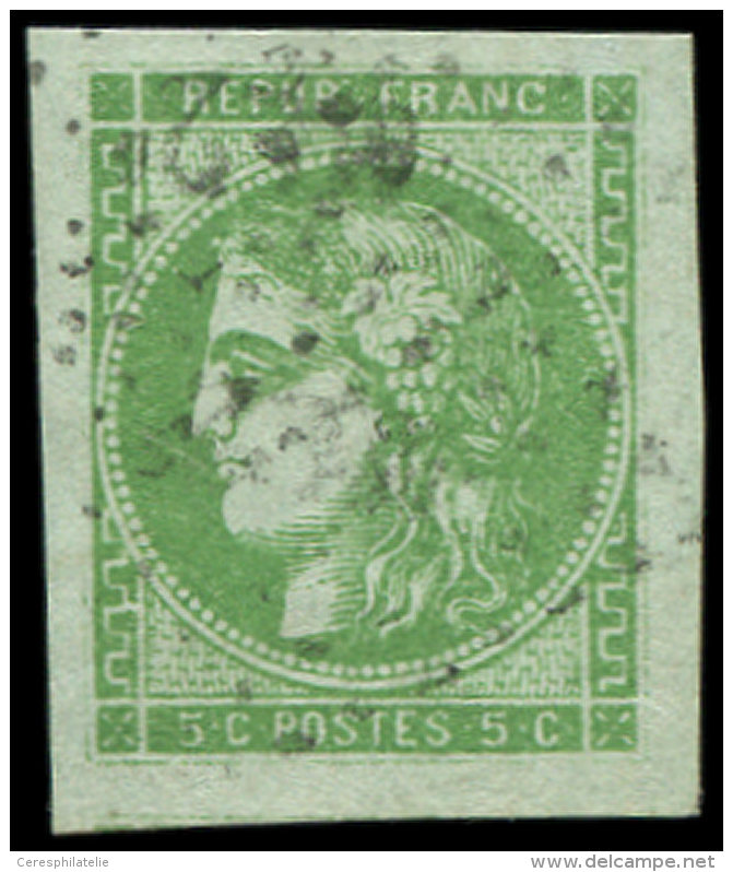 42B   5c. Vert-jaune, R II, Obl. GC, Grandes Marges, TTB - Other & Unclassified