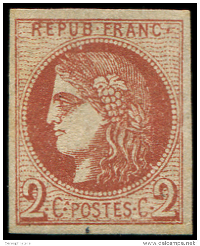 40Ba  2c. Rouge BRIQUE, R II, Nuance Fonc&eacute;e, TB - Other & Unclassified