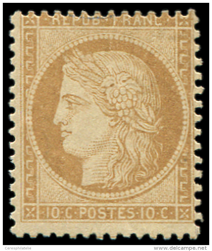 36   10c. Bistre-jaune, Charni&egrave;re L&eacute;g&egrave;re, TB - Other & Unclassified