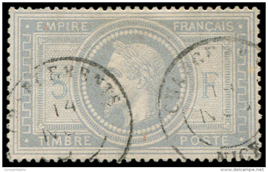 33    5f. Violet-gris, Obl. C&agrave;d CHARGEMENTS NICE, Une Dc Sinon TB - Other & Unclassified