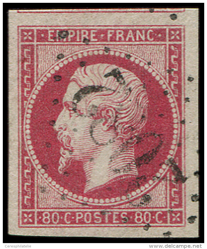 17B  80c. Rose, Marges &eacute;normes, Obl. GC 2082, TTB - Other & Unclassified