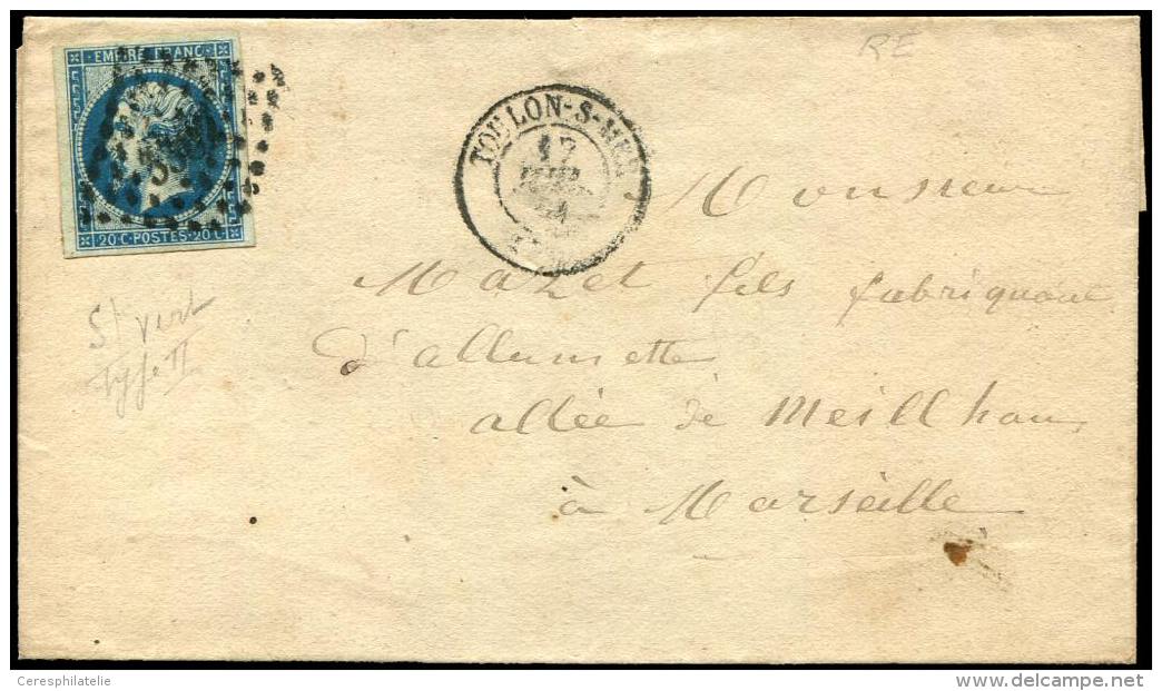 14Ba 20c. Bleu Sur VERT, T II, Obl. PC 3382 S. LSC, C&agrave;d T15 TOULON-S-MER 12/7/61, TB - Other & Unclassified