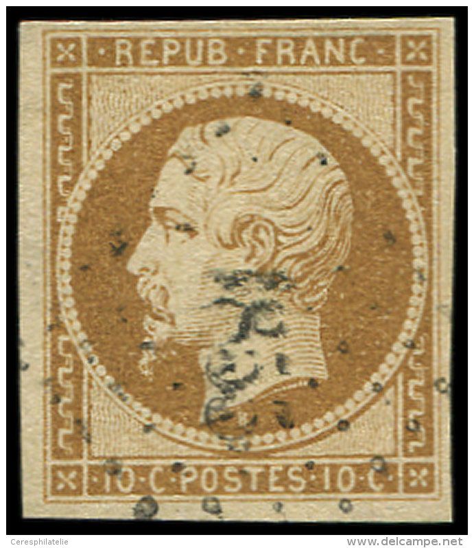 9    10c. Bistre Jaune, Obl. PC 1855 Du MANS, TB - Autres & Non Classés