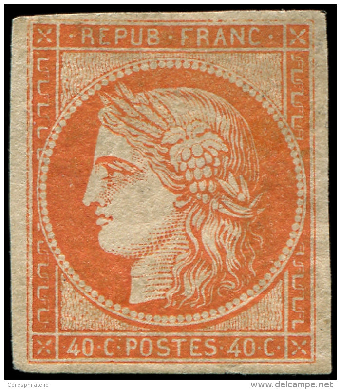 5A   40c. Orange Fonc&eacute;, Gomme Brun&acirc;tre Caract&eacute;ristique Du 1er Tirage, TB. C - Autres & Non Classés