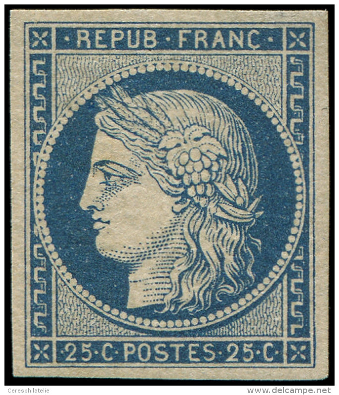 4    25c. Bleu, Fra&icirc;cheur Parfaite, Superbe. C Et Br - Autres & Non Classés