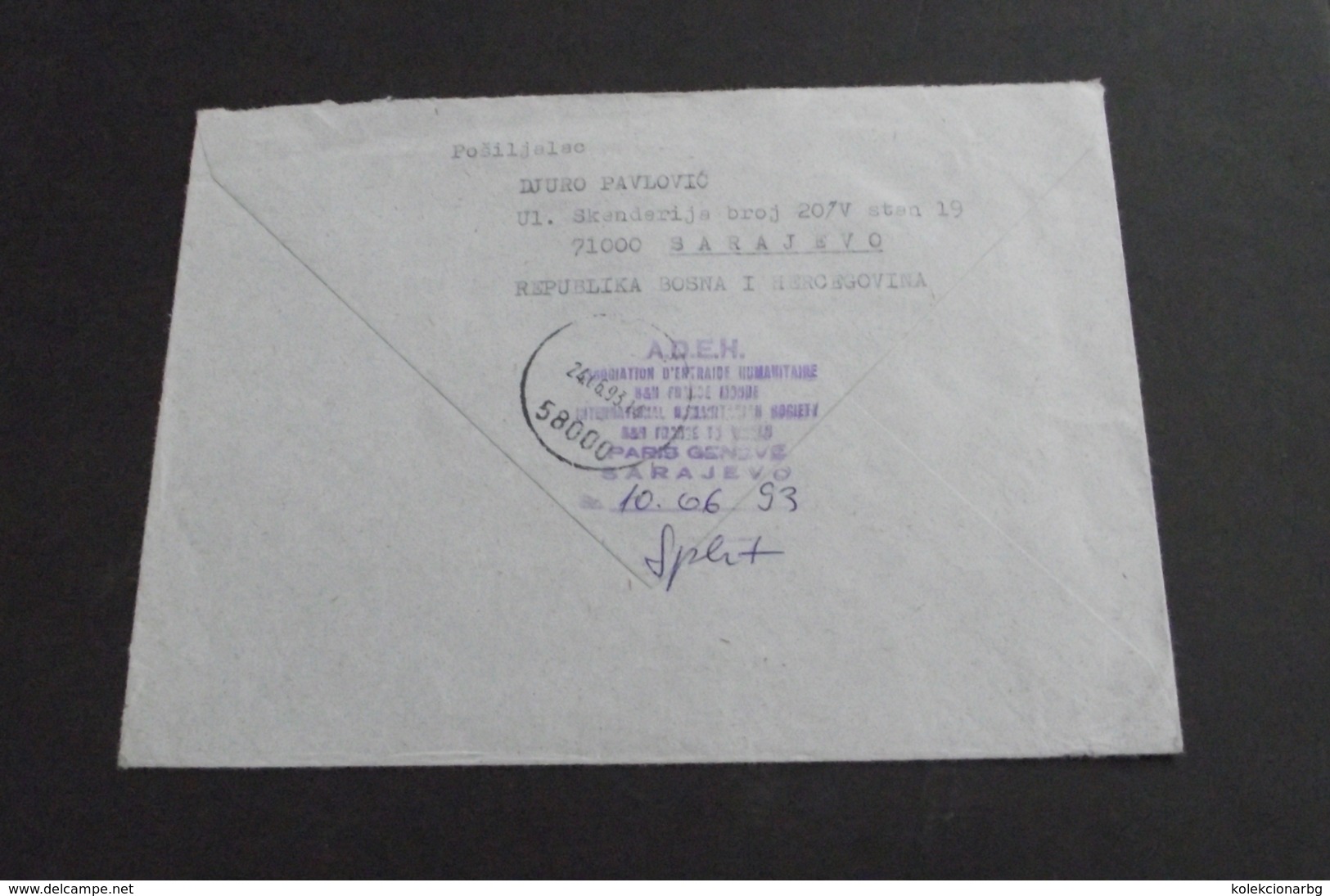 499. Letter Civil War In Bosnia 1993. - Cartas & Documentos