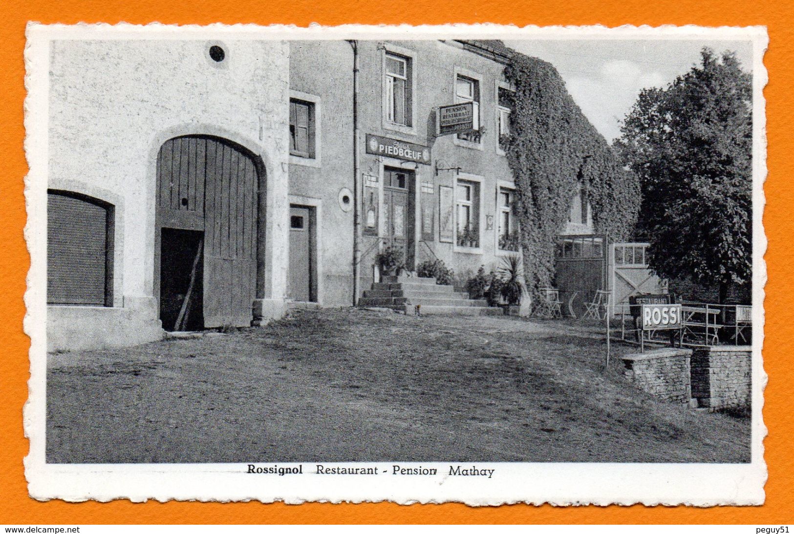 Rossignol. Restaurant-Pension De Mlle G.  Mathay. Pub  Vins Rossi Et Bières Piedb&oelig;uf - Tintigny