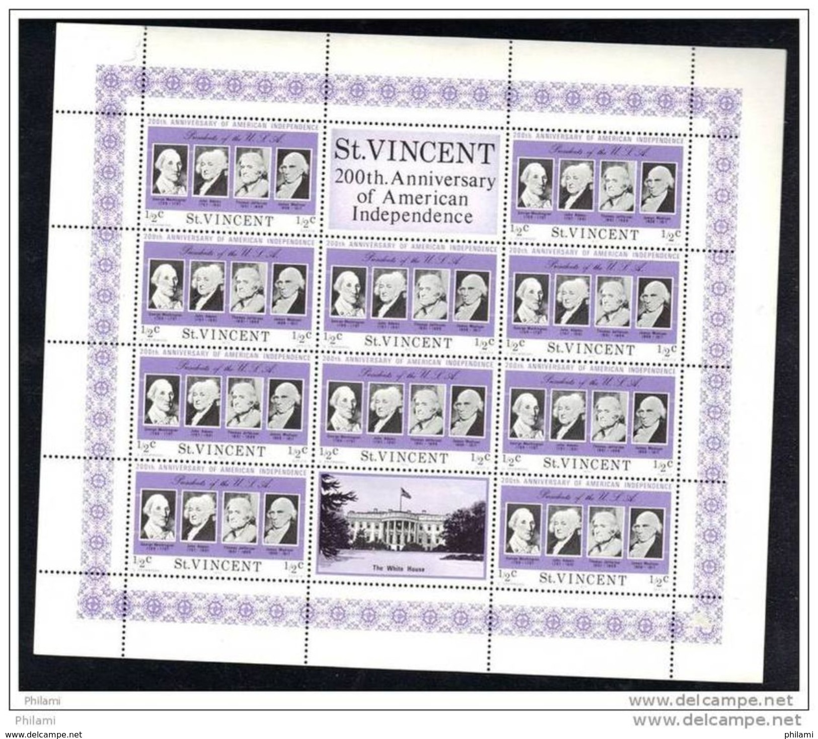 ST. VINCENT ** MNH, 200th. ANNIVERSARY OF AMERICAN INDEPENDENCE.  (6N282) - St.Vincent & Grenadines