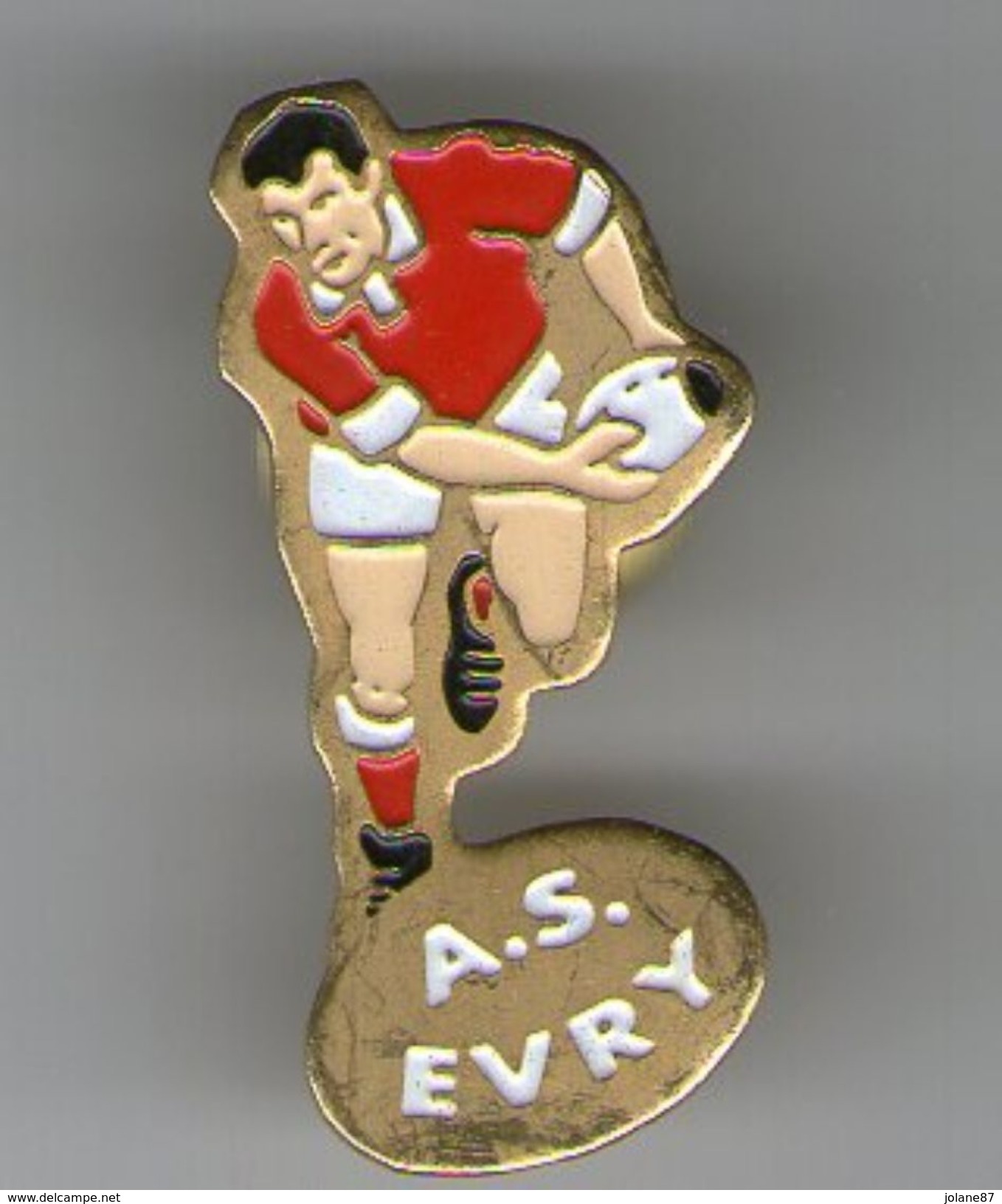 PIN S METAL        RUGBY   A. S. EVRY       JOUEUR DE RUGBY - Rugby