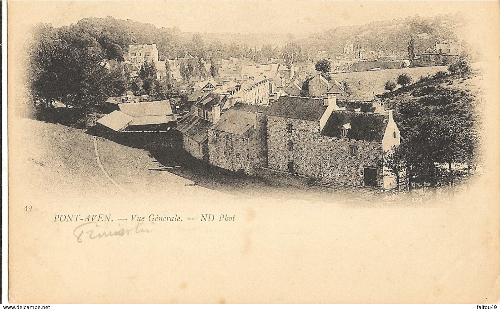 Cp Precurseur -  PONT AVEN  -  Vue Générale 41 - Pont Aven