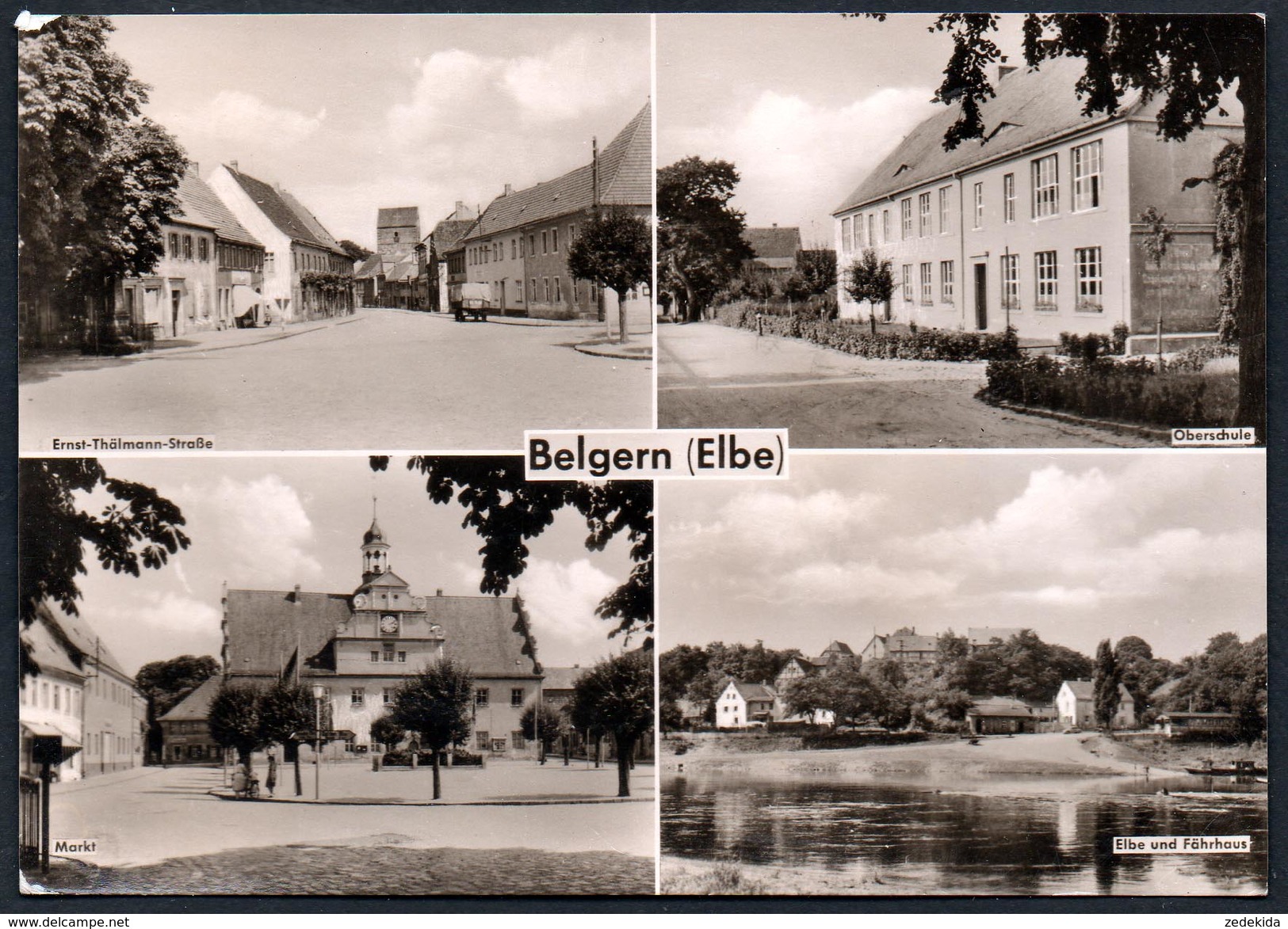 A4966 - Alte MBK Ansichtskarte - Belgern - Schule Markt Fährhaus - Müller - Belgern