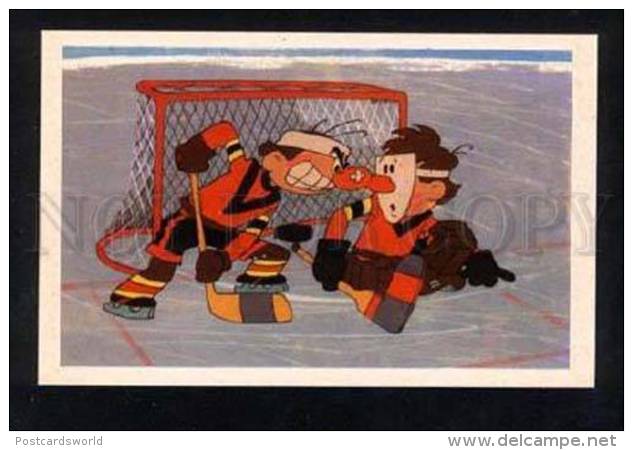 032413 Ice Hockey Russian Set Of 16 Comical Postcard - Autres & Non Classés