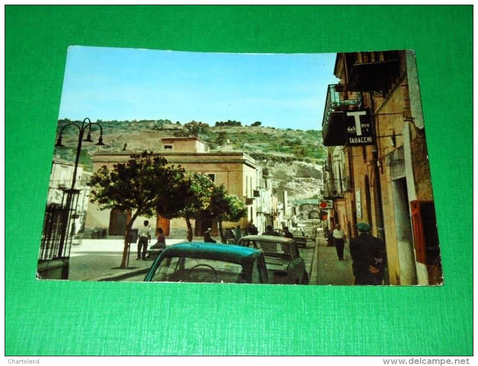 Cartolina Vallelunga - Piazza Umberto E Via Garibaldi 1969 - Caltanissetta