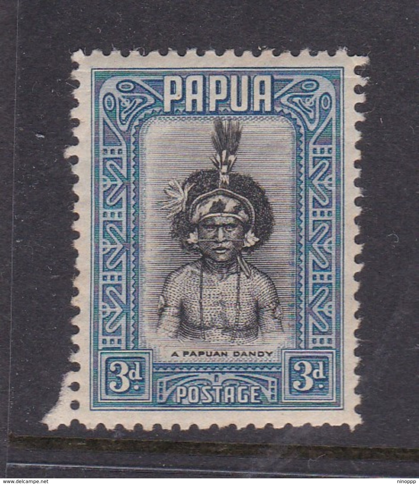 Papua SG 134 1932 Definitives 3d Papuan Dandy Mint Never Hinged - Papoea-Nieuw-Guinea
