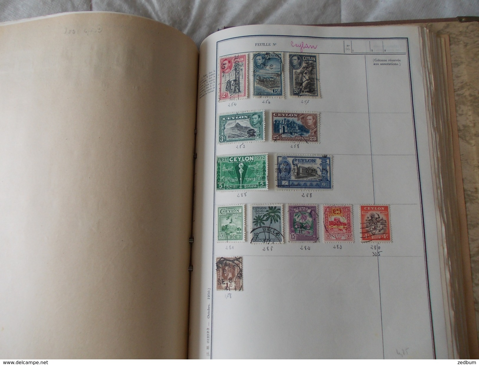 TIMBRE 3 Pages Ceylan Cap De Bonne Espérance Et Cap Vert 22 Timbres Valeur 7.20 &euro; - Sri Lanka (Ceilán) (1948-...)