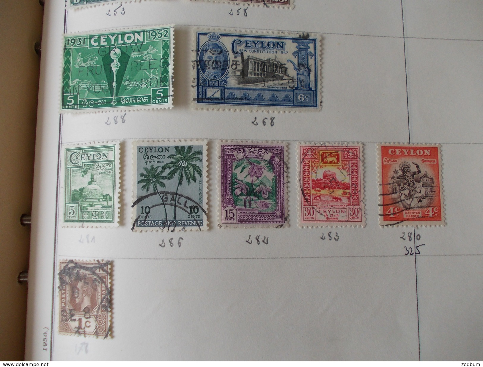 TIMBRE 3 Pages Ceylan Cap De Bonne Espérance Et Cap Vert 22 Timbres Valeur 7.20 &euro; - Sri Lanka (Ceilán) (1948-...)