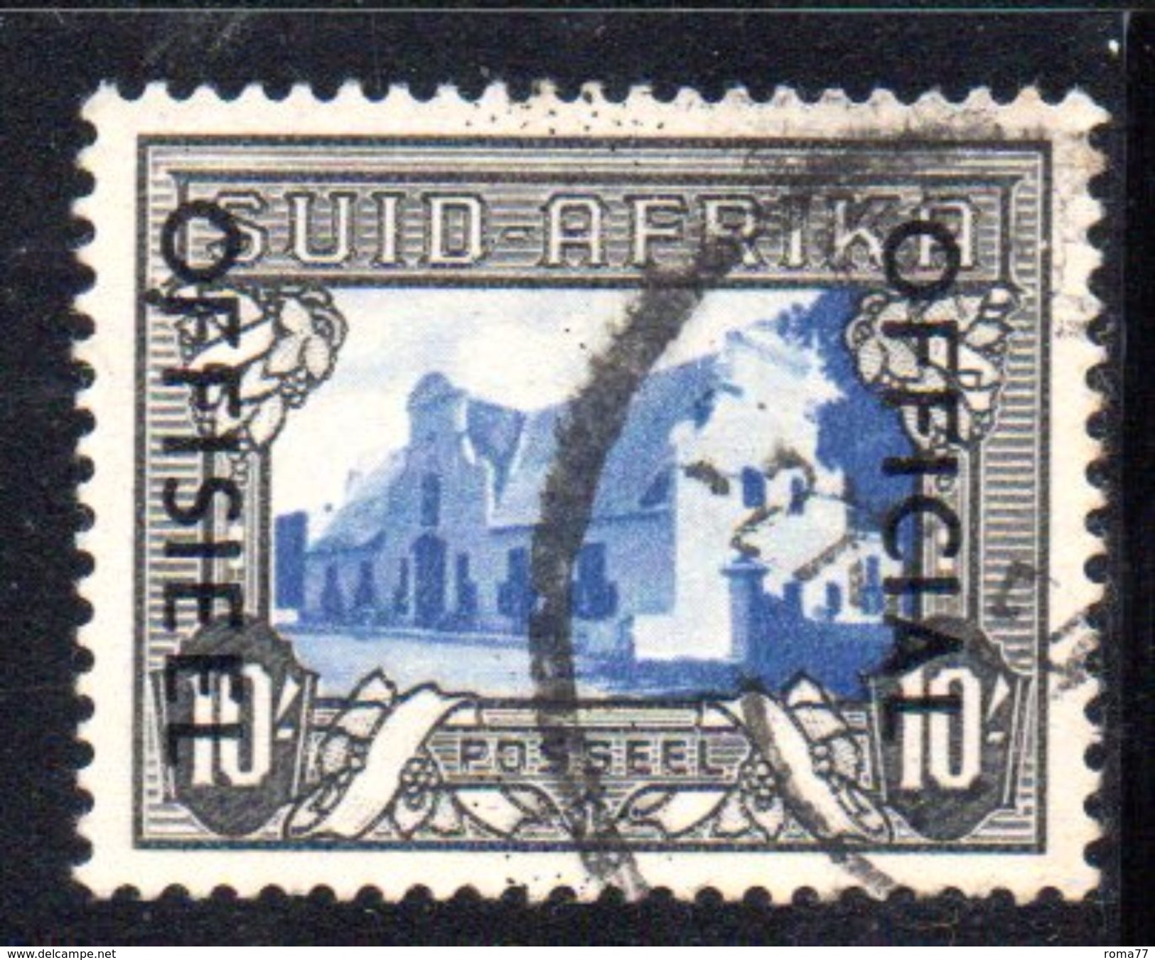 XP3207 - SOUTH AFRICA 1950 , Tasse Postage Due Il 10 Sh  Usato Gibbons N.O51. - Timbres-taxe