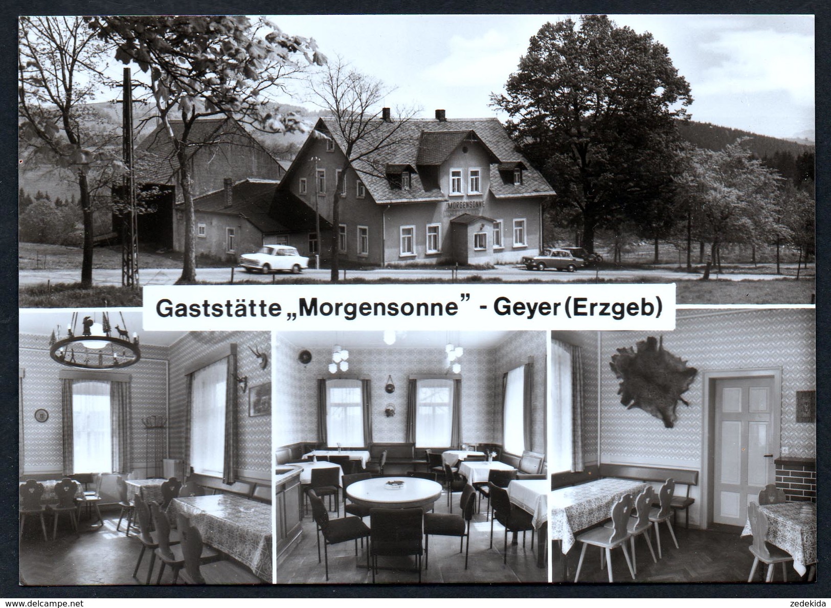 A5000 - Alte MBK Ansichtskarte - Geyer - Gaststätte Morgensonne - Innenansicht - Erlbach - Hoffmann TOP - Geyer