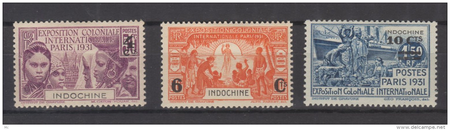 Indochine N° 147 / 149 Neufs Avec Charnières * - Unused Stamps
