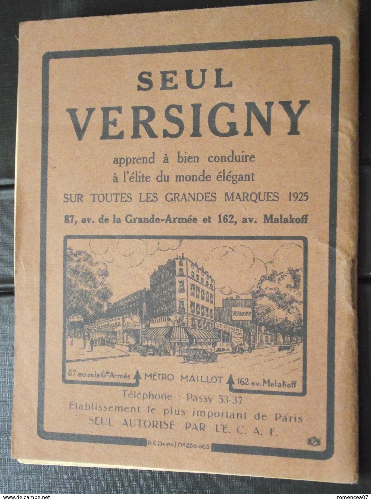 CONSEILS à l'USAGE des CONDUCTEURS dans PARIS - Fascicule avec Plans, Schémas  - Automobile - avec Pubs - vers 1920 !