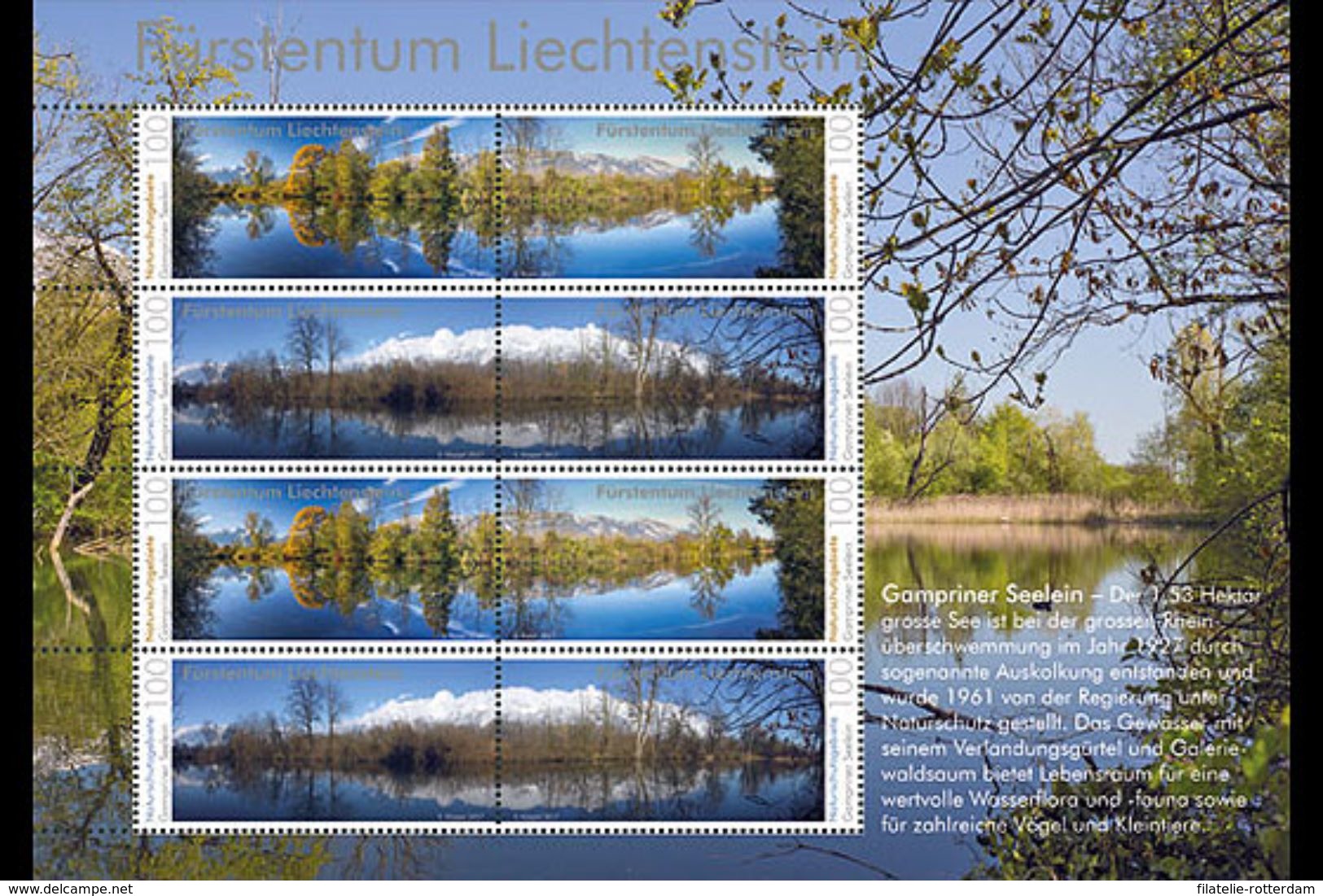 Liechtenstein - Postfris / MNH - Sheet Natuurparken 2017 - Ungebraucht