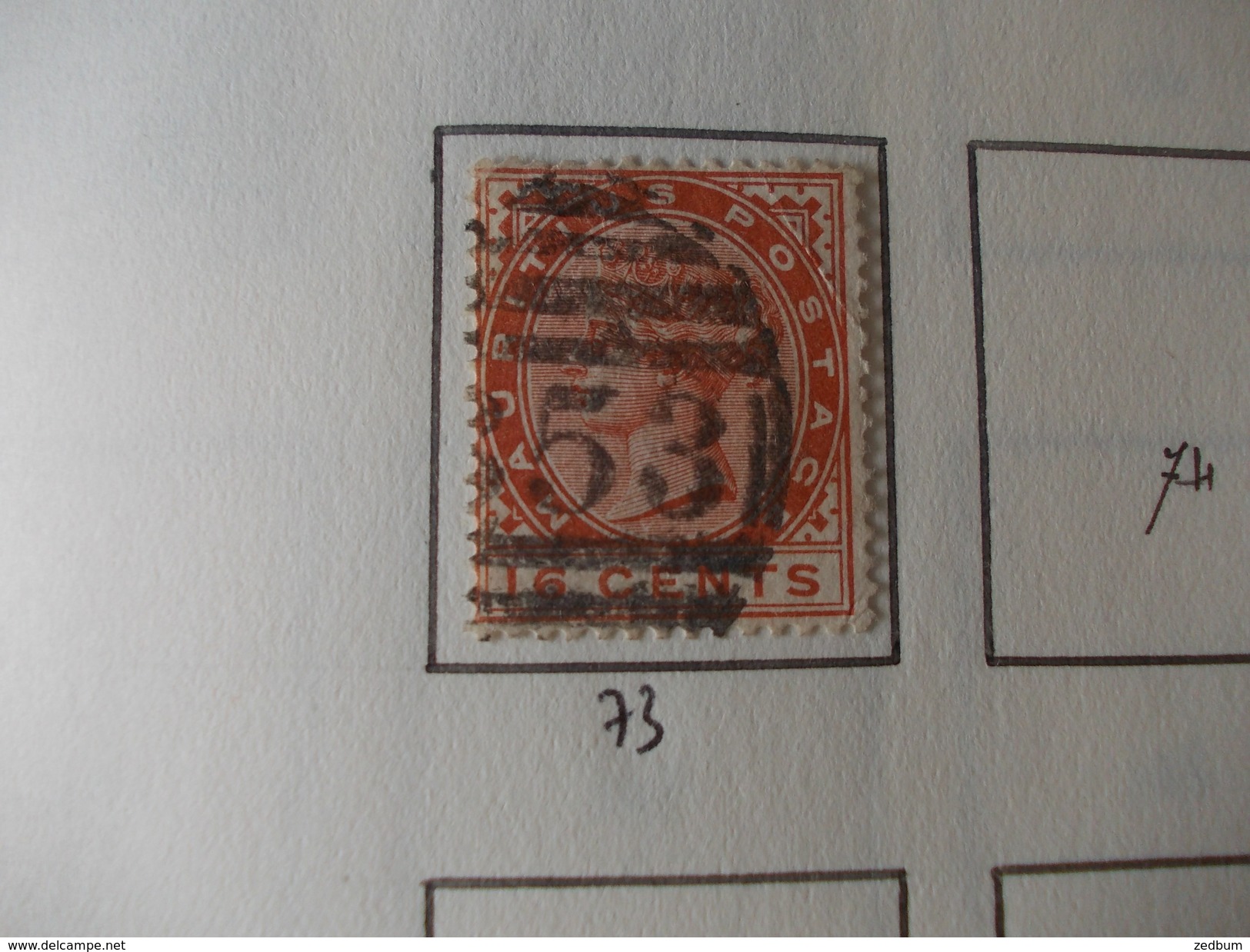 TIMBRE 2 Pages Maurice 5 Timbres Valeur 8.60 Euros - Mauritius (1968-...)