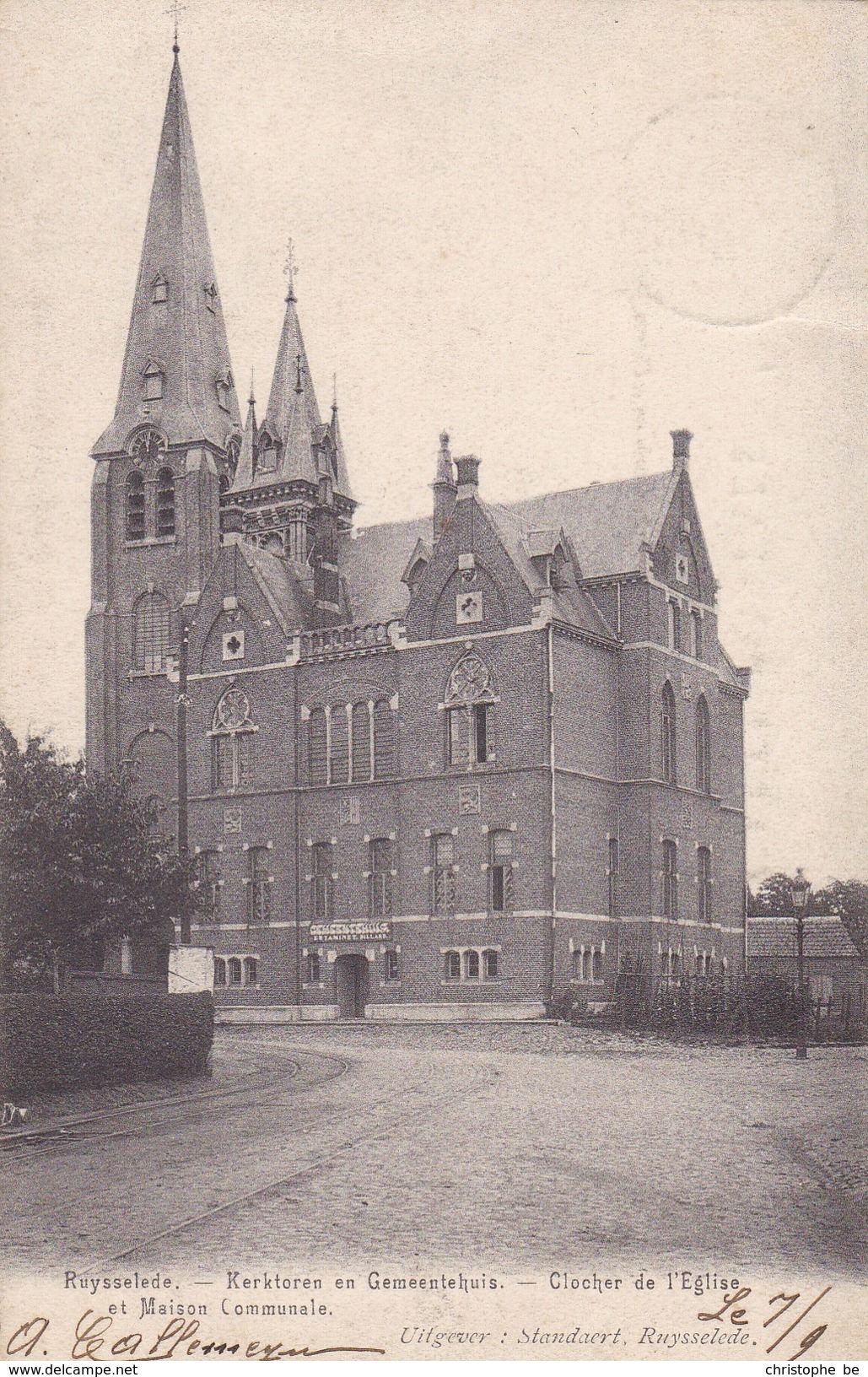 Ruysselede, Ruiselede, Kerktoren En Gemeentehuis (pk36660) - Ruiselede