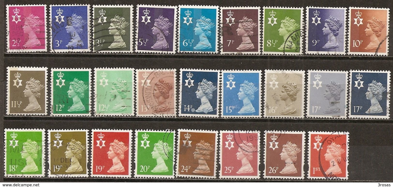 Grande-Bretagne Great Britain Timbres Regionaux Regional Stamps Irlande Du Nord North Ireland Obl - Irlande Du Nord