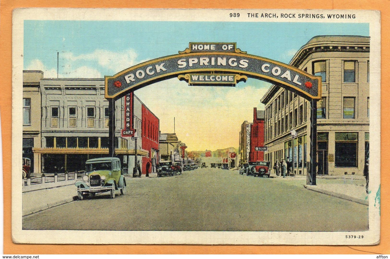 Rock Springs Wyo 1938 Postcard - Rock Springs