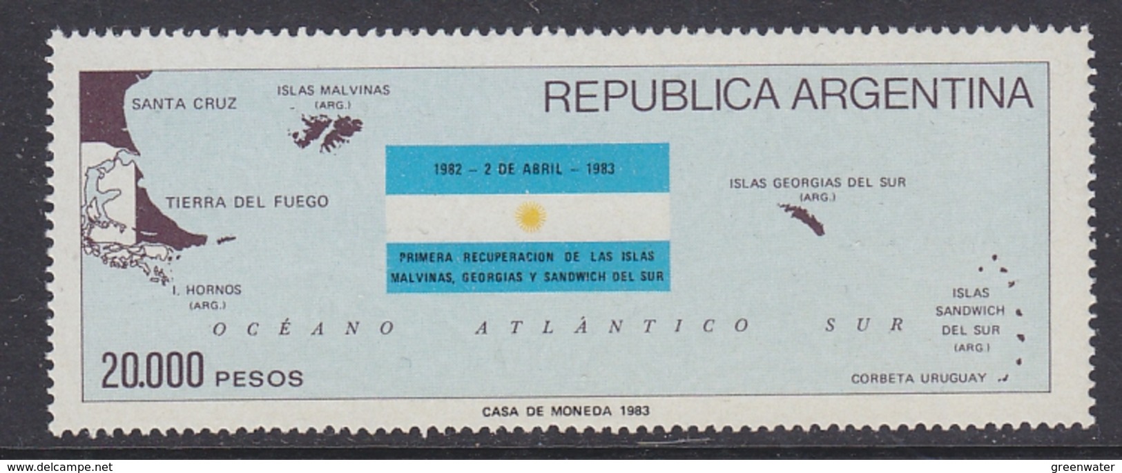 Argentina 1983 Recovery Of The Malvinas 1v ** Mnh (35600F) - Ungebraucht