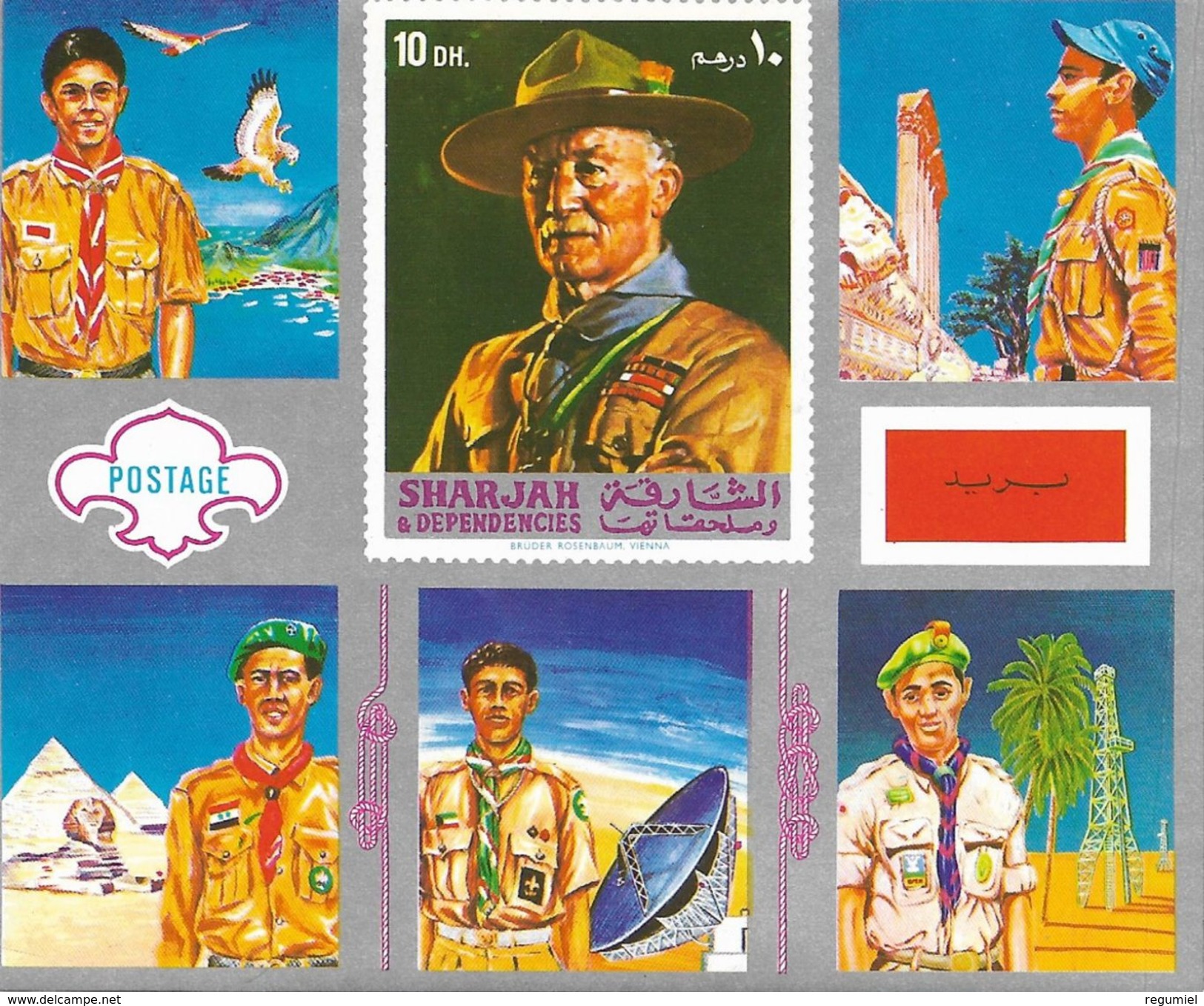 Sharjah HB 1971 Scouts. Plata. (sin Goma) - Sharjah