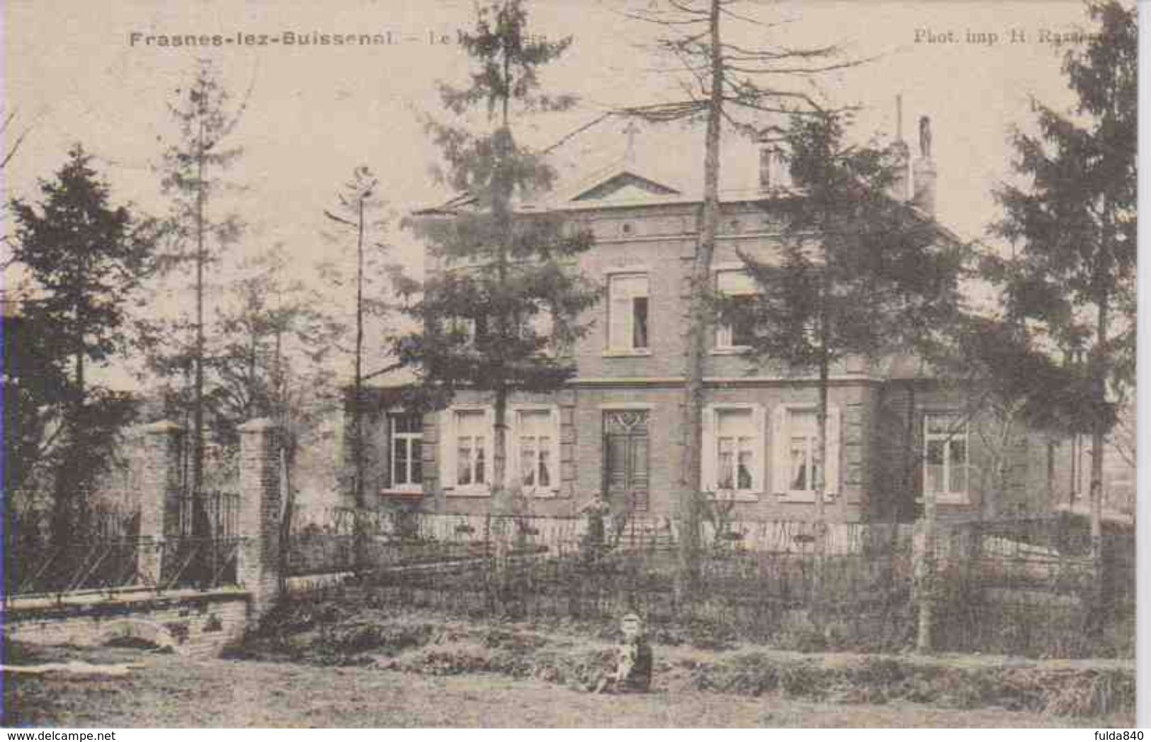 CPA.  FRASNES-LEZ-BUISSENAL.  Le Presbytère.  1911.     (animée) - Frasnes-lez-Anvaing