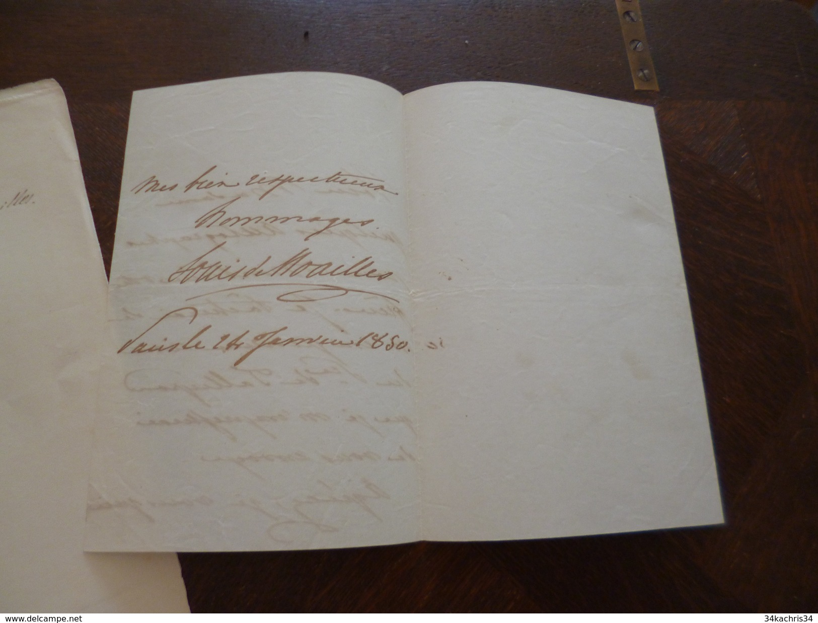 LAS Autographe Vicomte Luois De Noailles à Propos D'autographes; Dont Talleyrand 24/01/1850 - Other & Unclassified