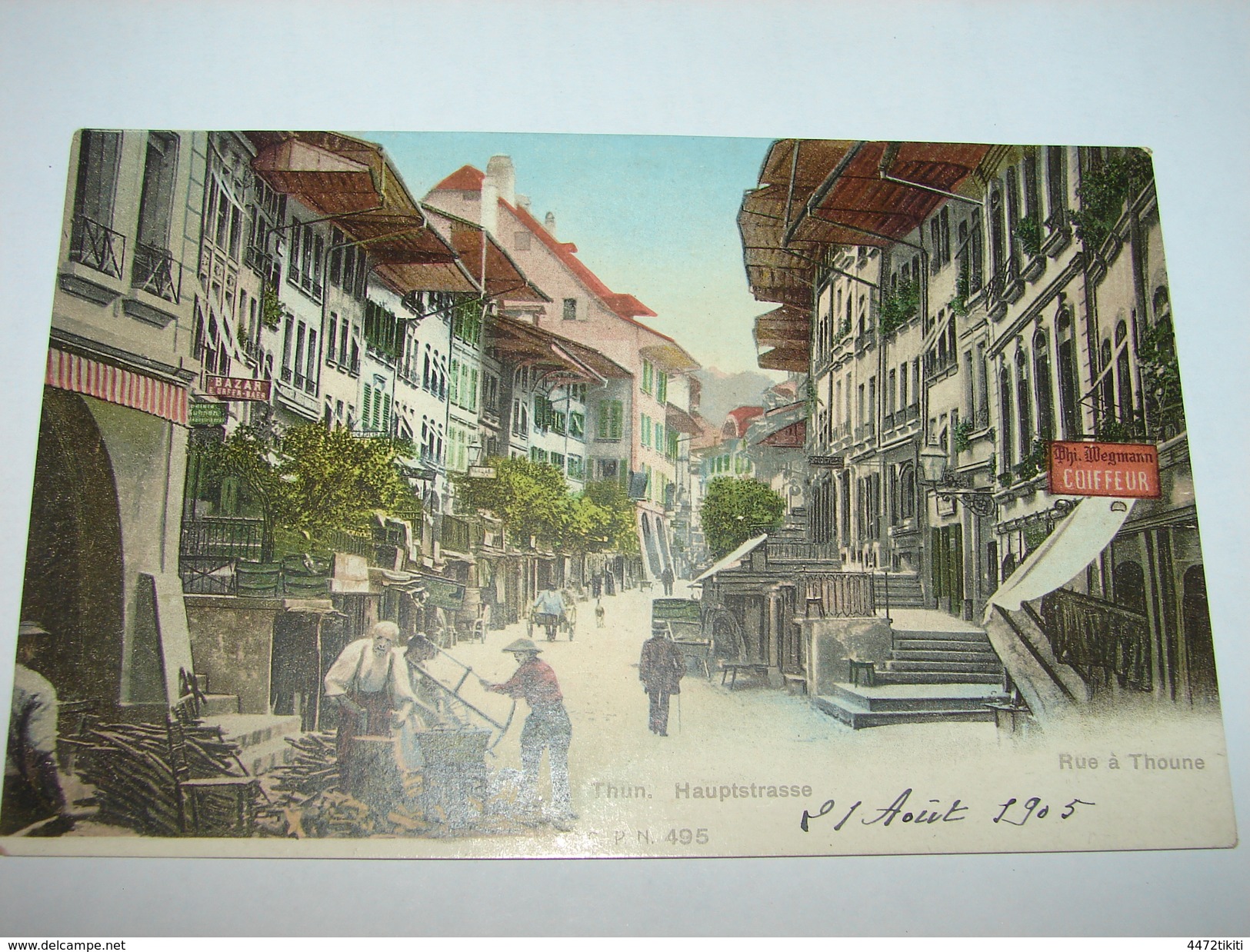 C.P.A.- Suisse - Thun - Hauptstrasse - Rue à Thoune - 1905 - SPL (B3) - Thoune / Thun