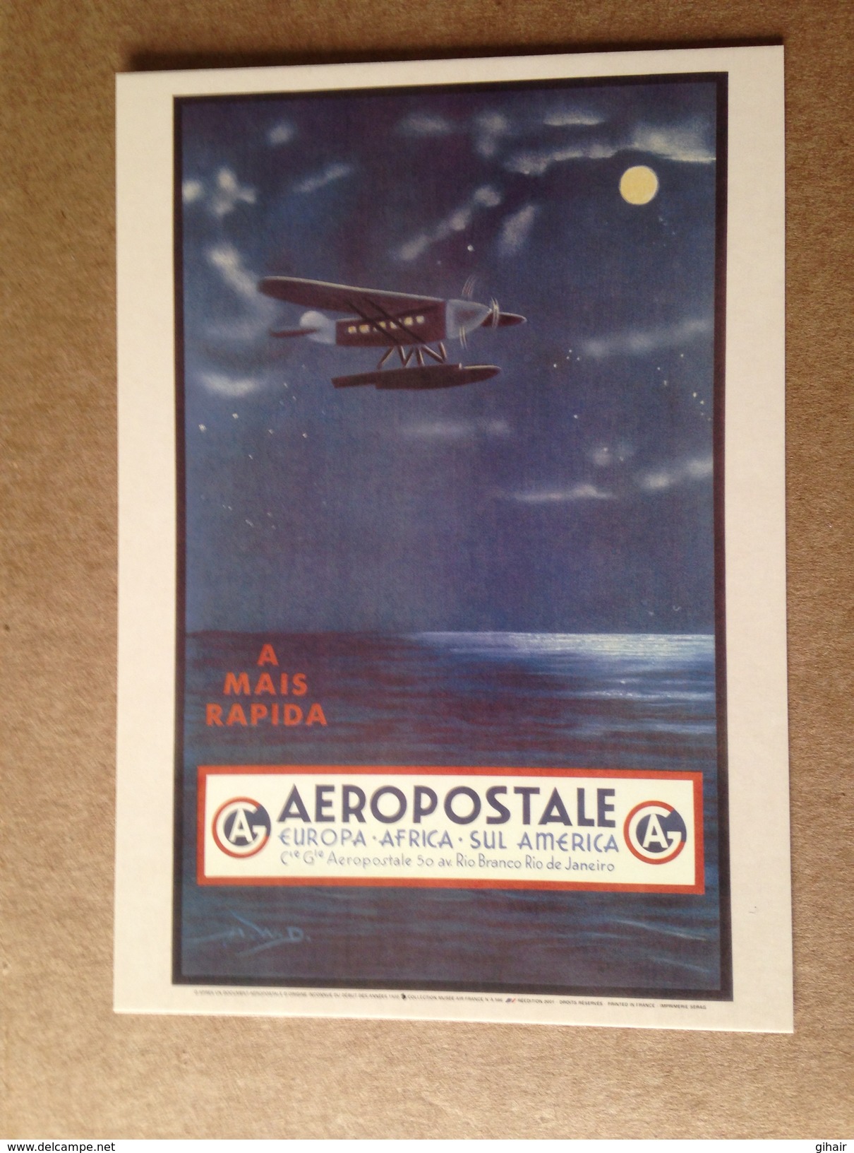 Carte Postale Prétimbrée Aéropostale - Publicité