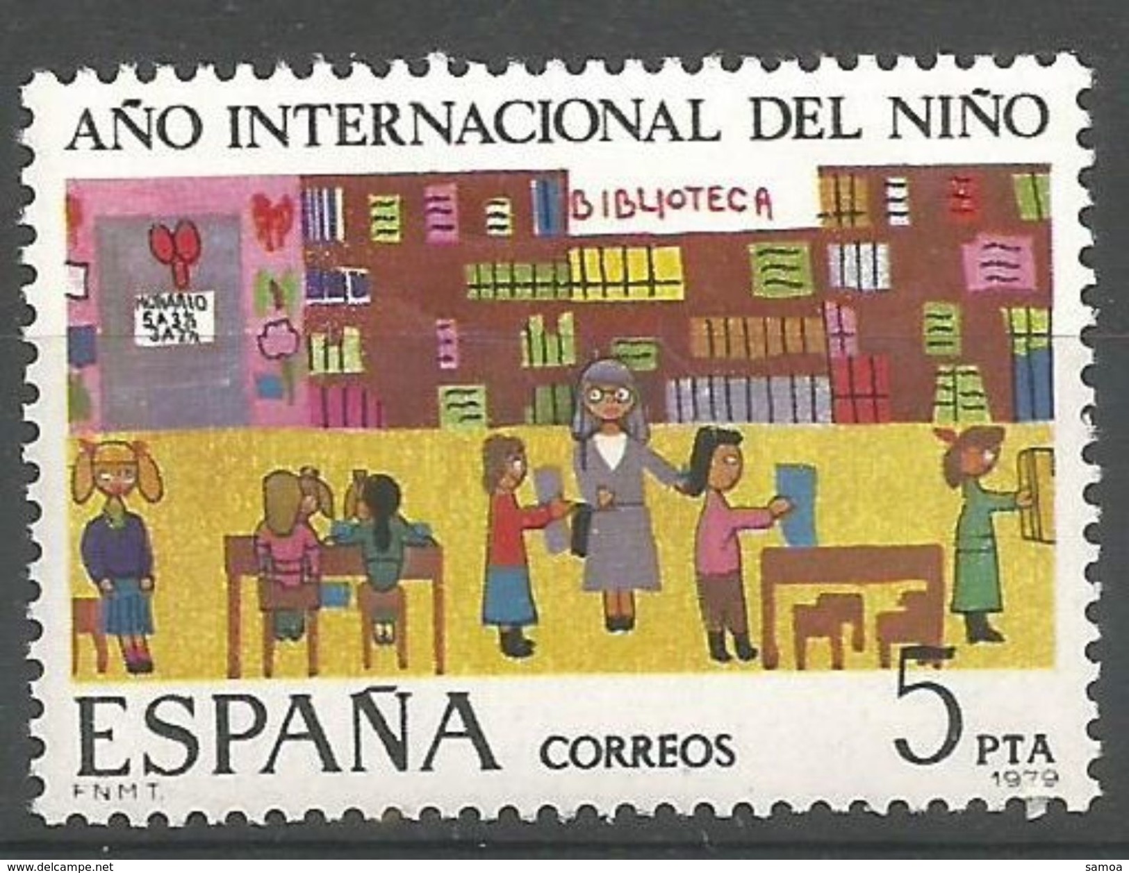 Espagne 1979 2165 ** Dessin D'enfant Bibliothèque Livres - Neufs
