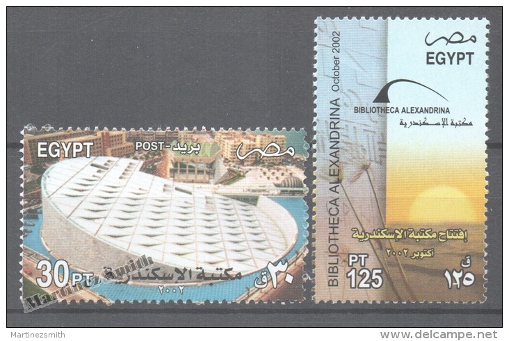 Egypt 2002 Yvert 1743-44, Alexandria Library Inauguration - MNH - Used Stamps