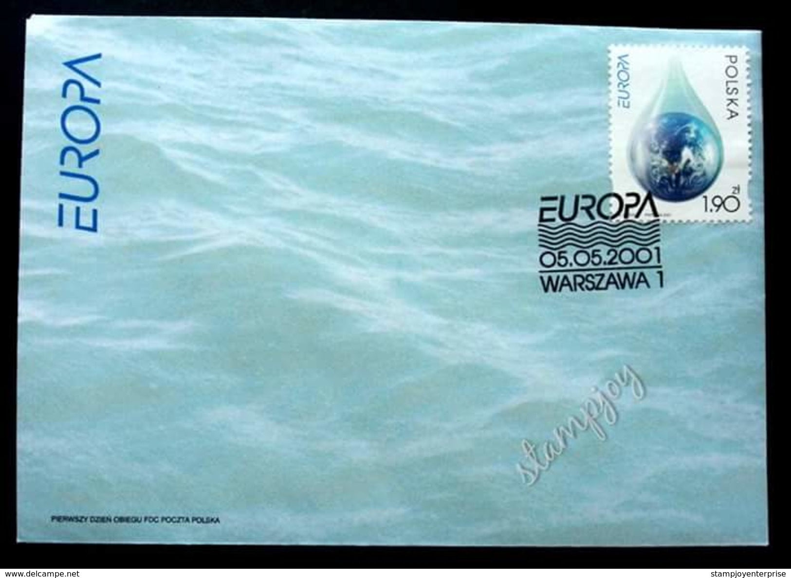 Poland Water Resources 2001 (stamp FDC) - Covers & Documents