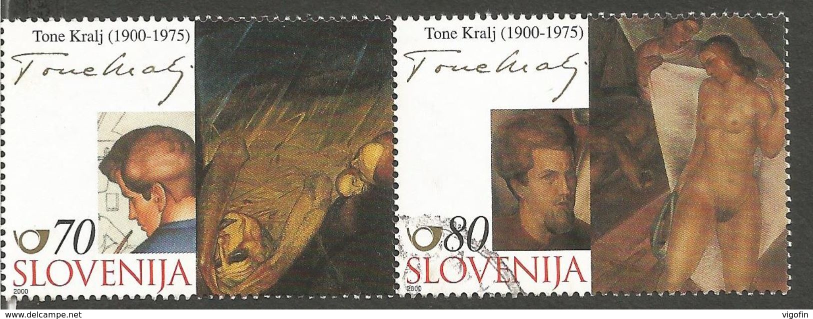 SI 2000-324-5 PAINTINGT, SLOVENIA, 1 X 2v, Used - Slovénie