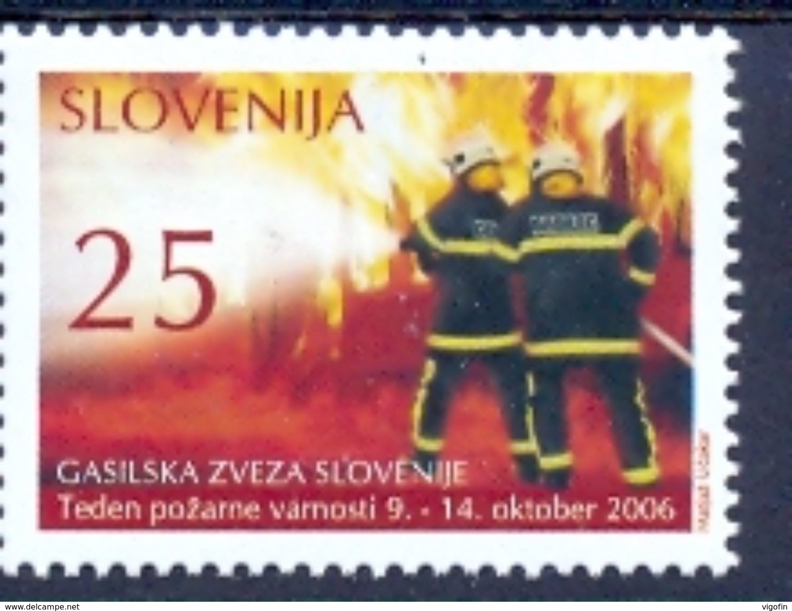 SI 2006-ZZ42 RED CROSS-FIRE STAF, SLOVENIA, 1 X 1v, MNH - Pompieri