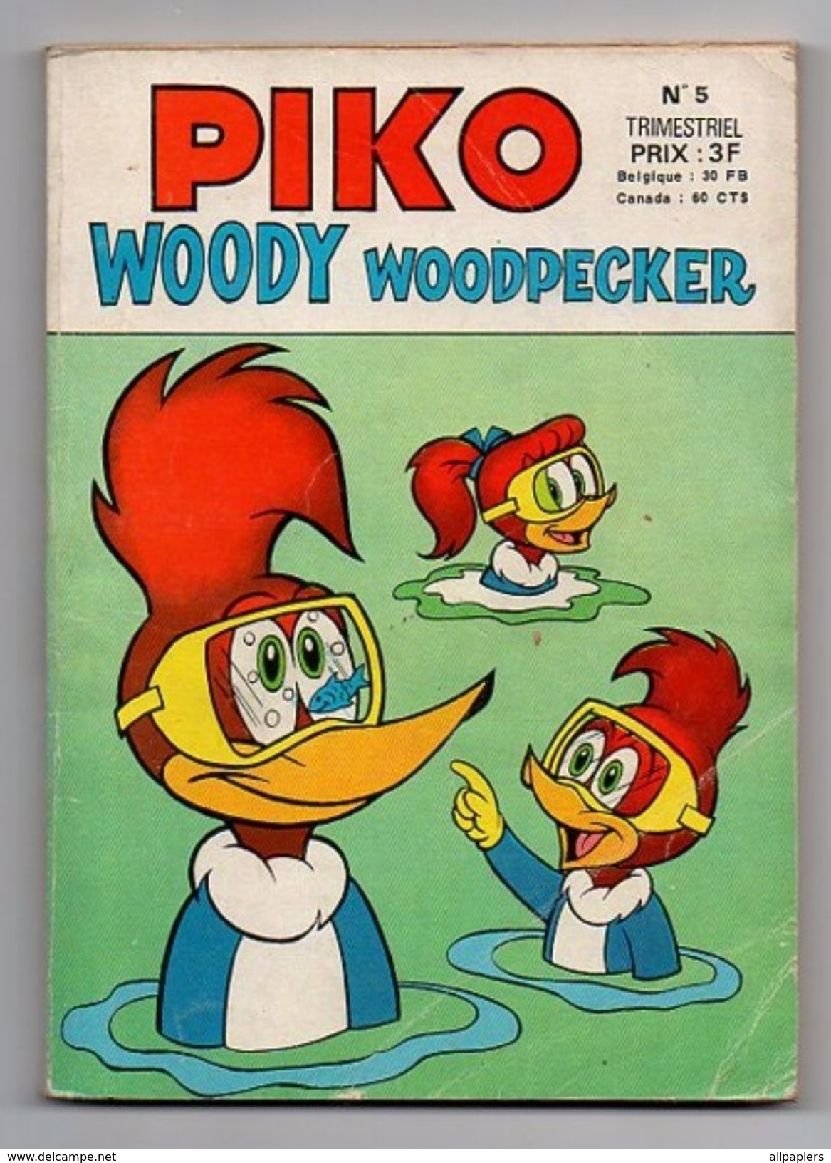 Petit Format BD Piko Woody Woodpecker N°5 Un Robot Trop Futé - Frisquet Une Bonne Idée - Andy Panda De 1974 - Sagédition