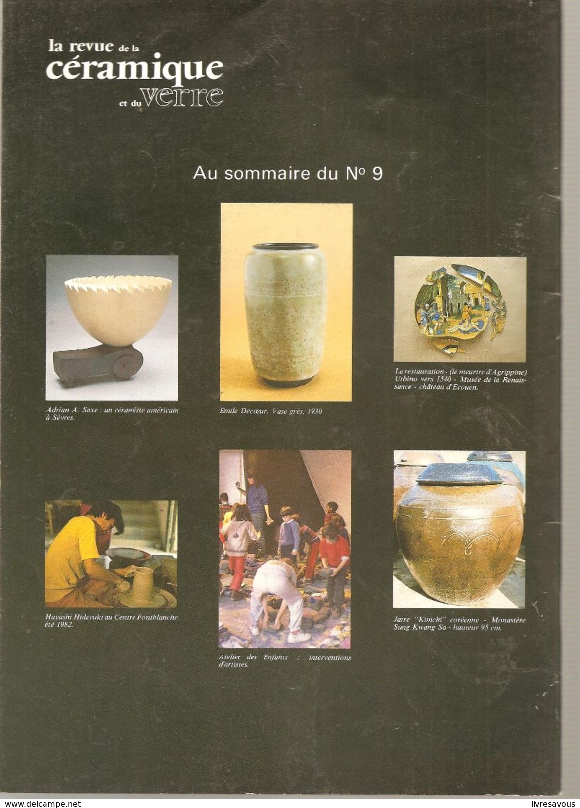 La Revue De La Céramique Et Du Verre N°9 Mars-avril 1983 Adrian A. Saxe - Antigüedades & Colecciones